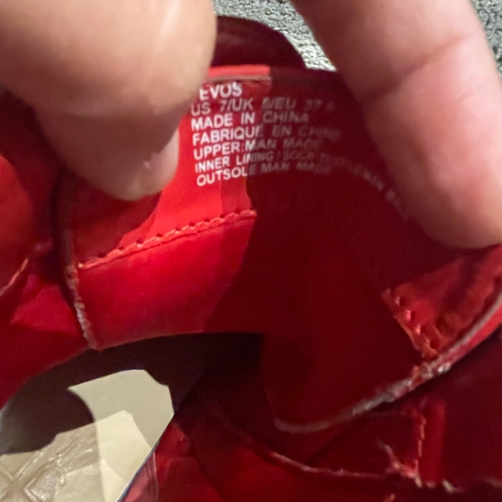 Red Women's Combat Boots - Picture 7 of 7